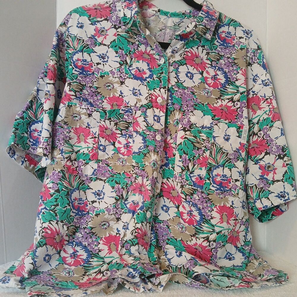 Vintage 80s Cherokee Button Up Blouse